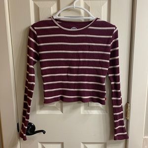 Long sleeved striped Womens Dickies shirt Size:Medium